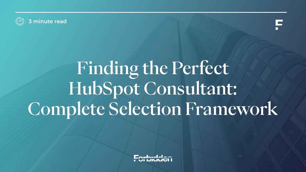 Blog Image - Finding the Perfect HubSpot Consultant - Complete Selection Framework