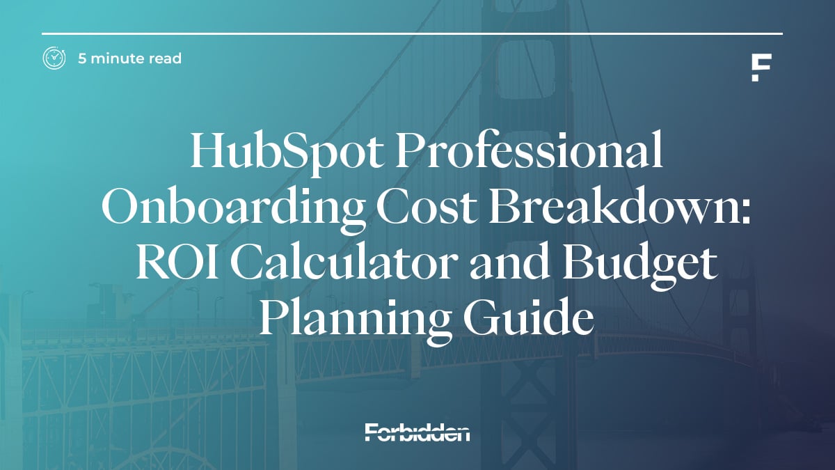 Blog Image - HubSpot Professional Onboarding Cost Breakdown - ROI Calculator and Budget Planning Guide