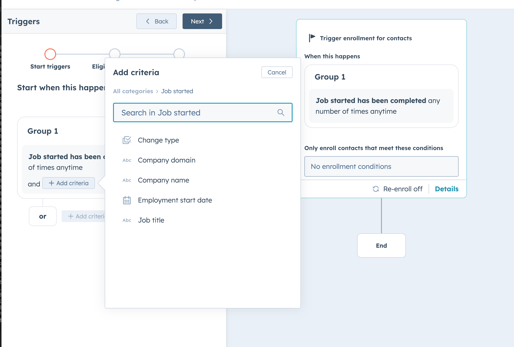 Product Update - Job Change