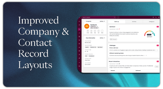 Update - Improved Company & Contact Record Layouts